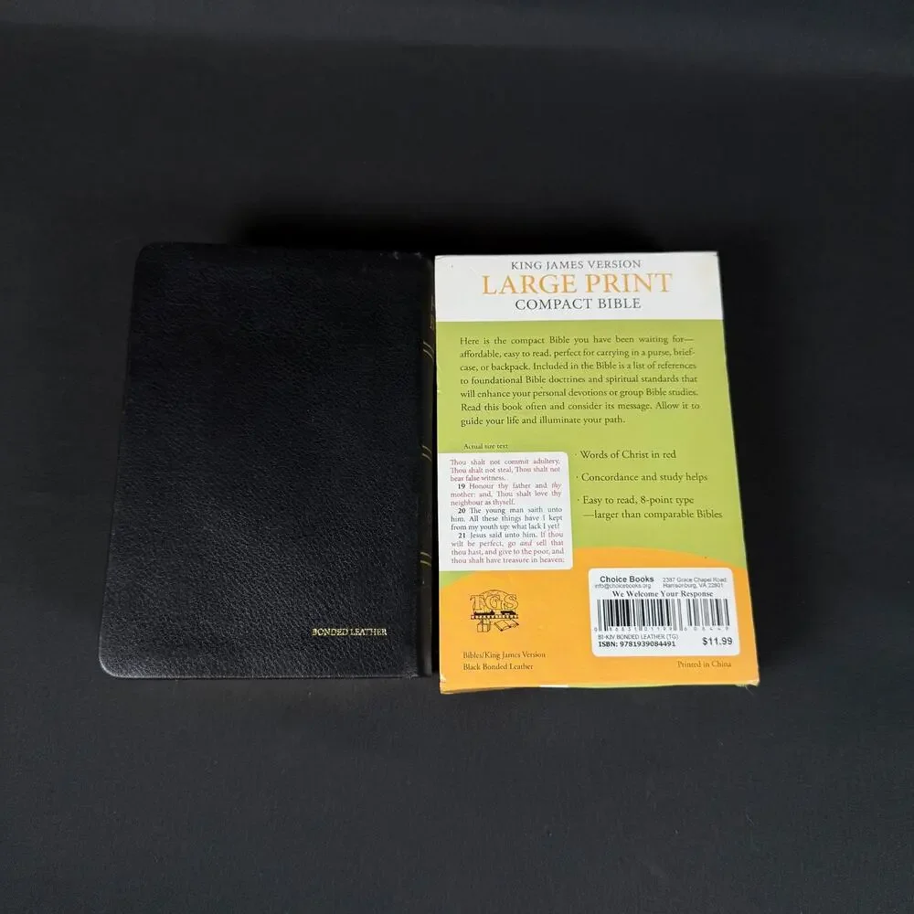 KJV The Holy Bible by James (2013, leather cover) compact